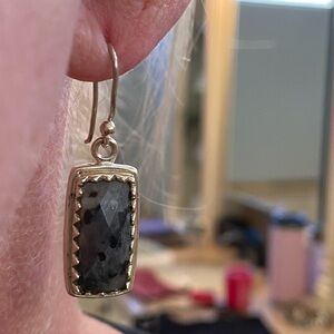 Studio Barse Silver and Gray Stone Earrings
